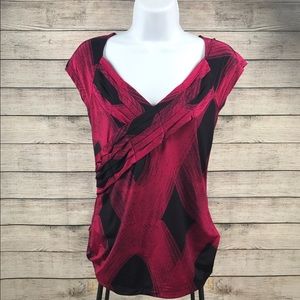 Pink and Black Blouse